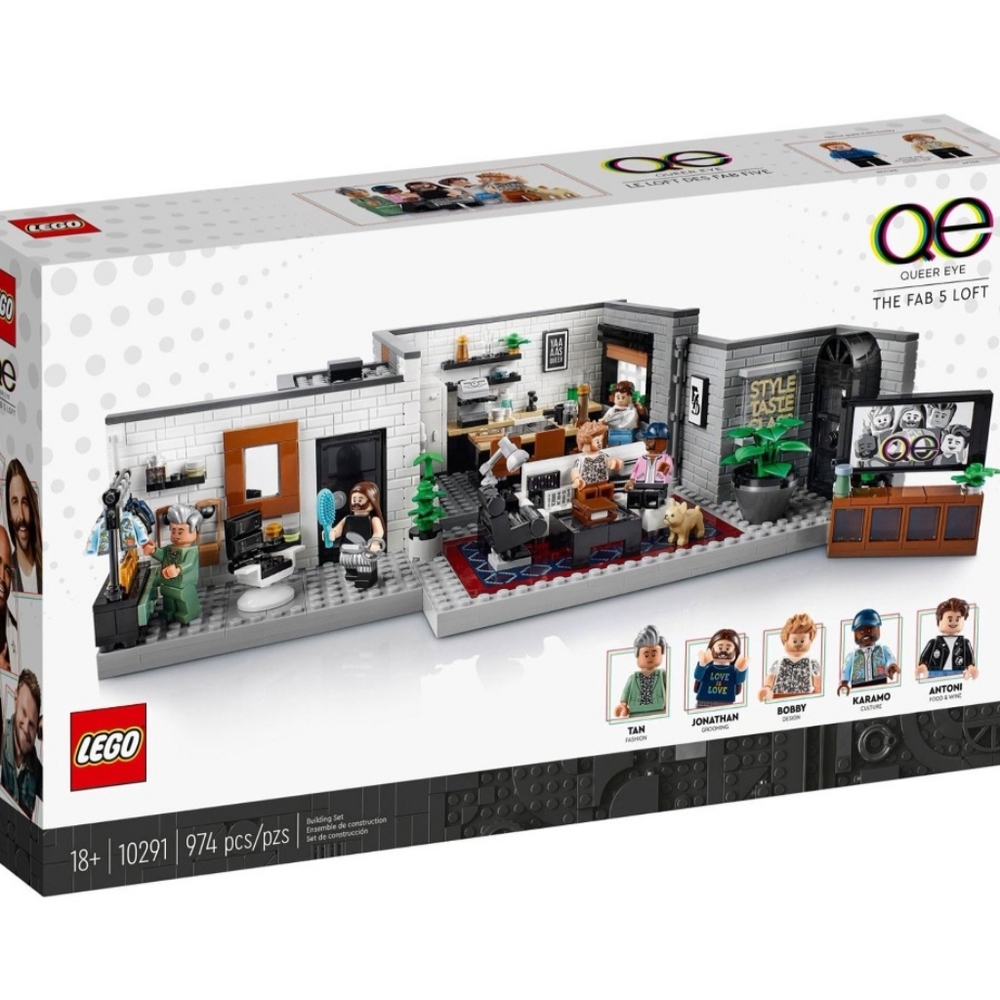 Retired Queer Eye Lego- The Fab 5 Loft 10291 Building Kit